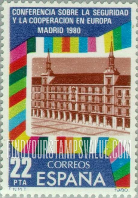 FindYourStampsValue: Conference Building, Flags of Participants