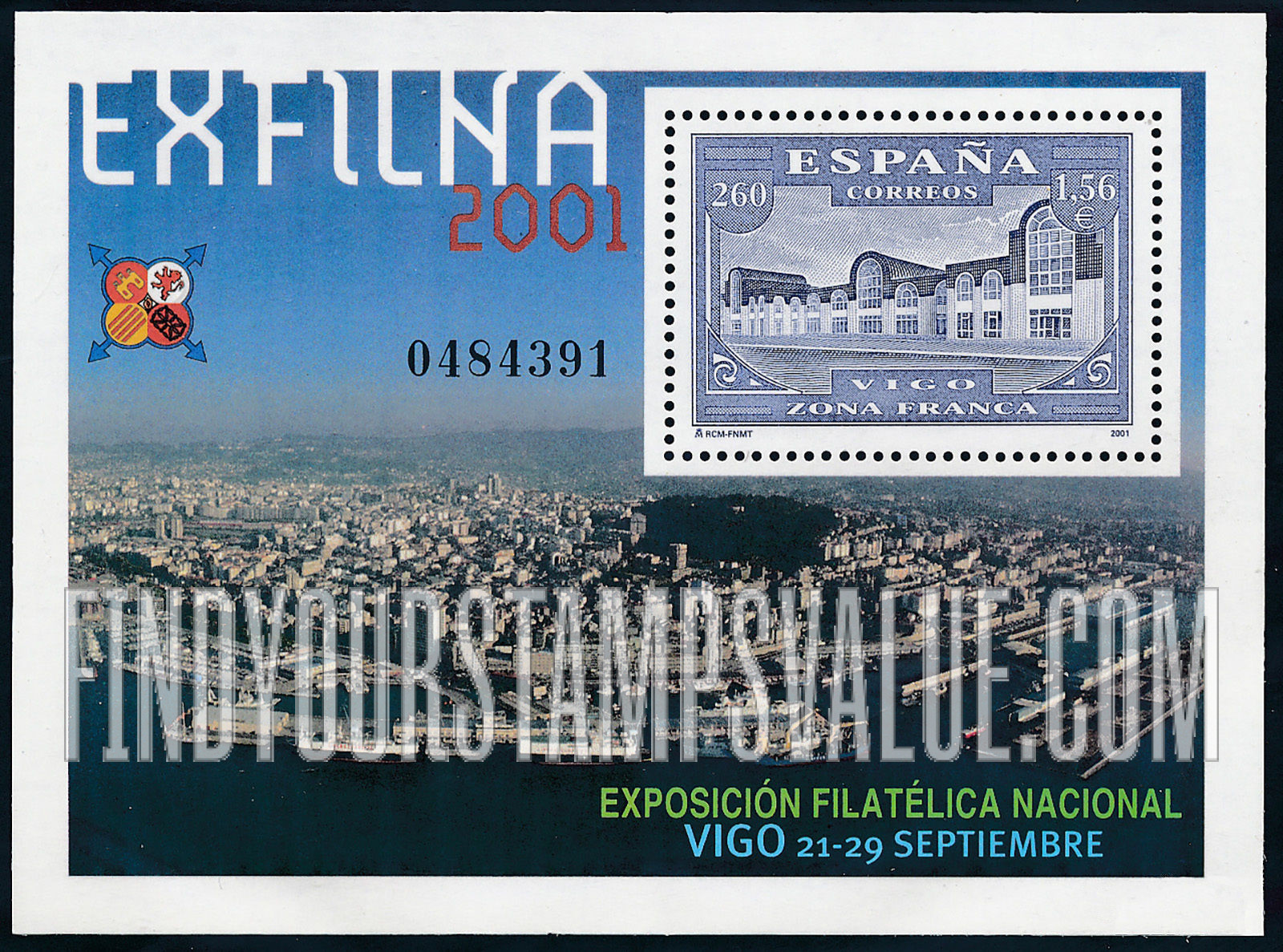 FindYourStampsValue: Exfilna 2001 National Philatelic Exhibition, Vigo