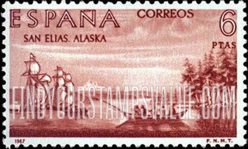 FindYourStampsValue: Builders of the New World: Ships, San Elias, Alaska