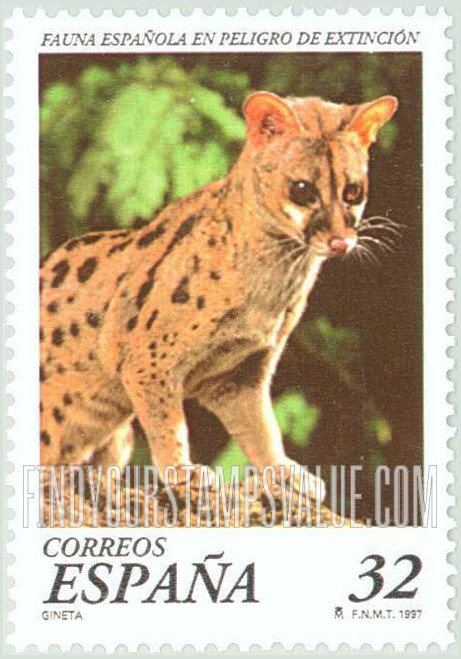 FindYourStampsValue: Endangered species: Genetta genetta