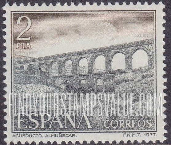 FindYourStampsValue: Tourism: Roman aqueduct, Almuñecar