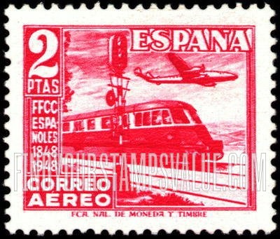 FindYourStampsValue: Air Post: Train and Plane