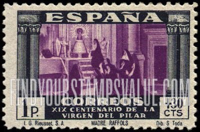 FindYourStampsValue: Semi-Postal: Mother Raffols praying