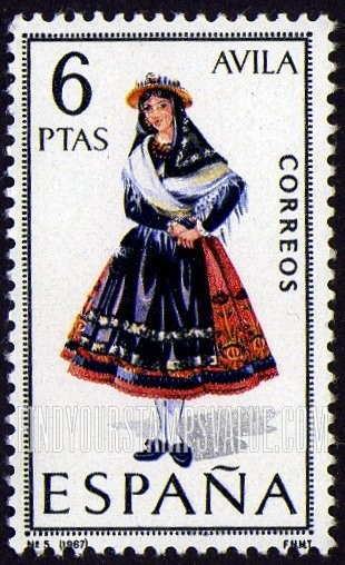 FindYourStampsValue: Regional Costumes Issue: Woman from Avila