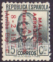 FindYourStampsValue: Revolutionary Overprints, Nationalist (Revolutionary) Forces, Malaga: Concepción Arenal