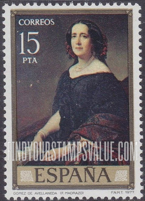 FindYourStampsValue: Federico Madrazo (1815-94) Portraits: Senora Gomez de Avellaneda