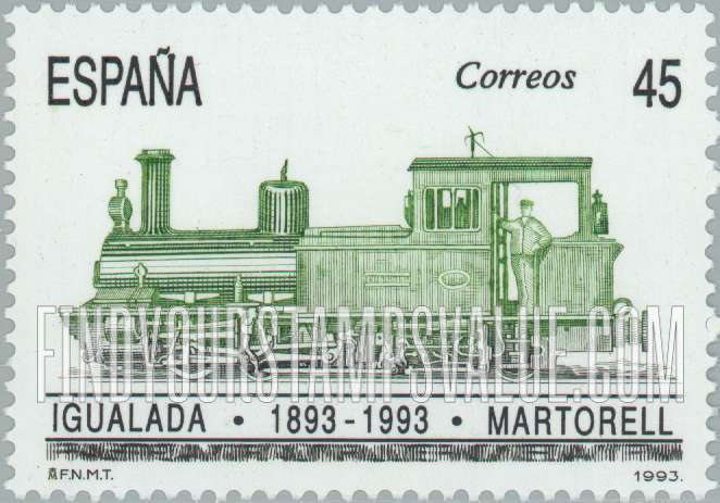 FindYourStampsValue: Igualada-Martorell Railway, Centenary