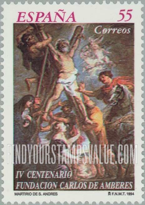 FindYourStampsValue: Painting: Martyrdom of St. Andrew, by Rubens