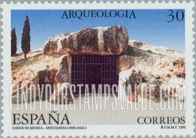 FindYourStampsValue: Archaeology: Cave of Menga, Antequera, Malaga