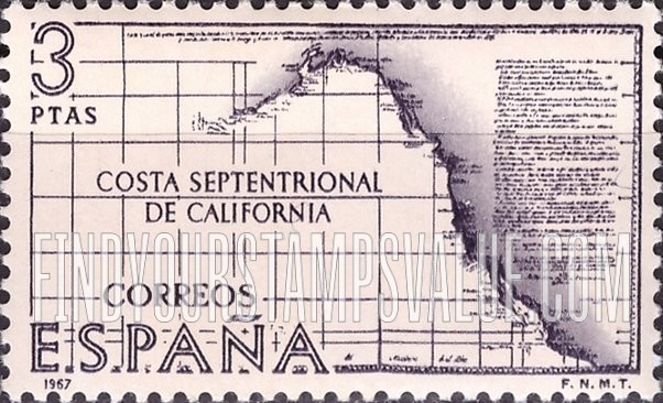 FindYourStampsValue: Builders of the New World: Old maps of coast of Northern California