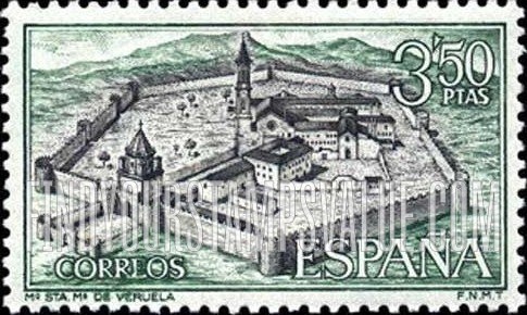 FindYourStampsValue: Santa Maria de Veruela Monastery: Aerial view of monastery