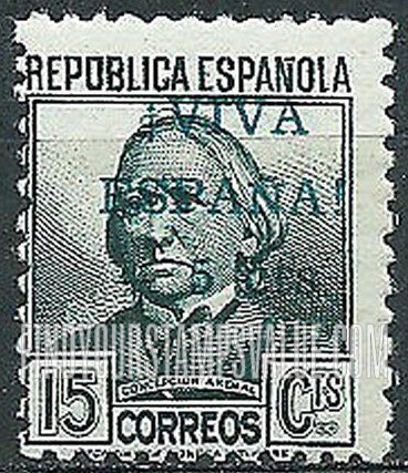 FindYourStampsValue: Revolutionary Overprints, Nationalist (Revolutionary) Forces, Semi-Postal: Concepción Arenal