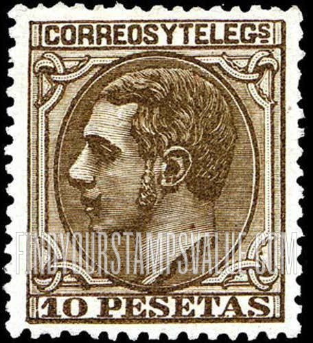 FindYourStampsValue: Kingdom: King Alfonso XII
