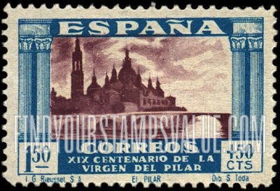 FindYourStampsValue: Semi-Postal: El Pilar Cathedral