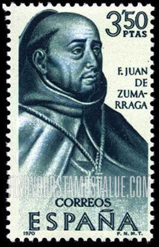 FindYourStampsValue: Builders of the New World: Brother Juan de Zumarraga