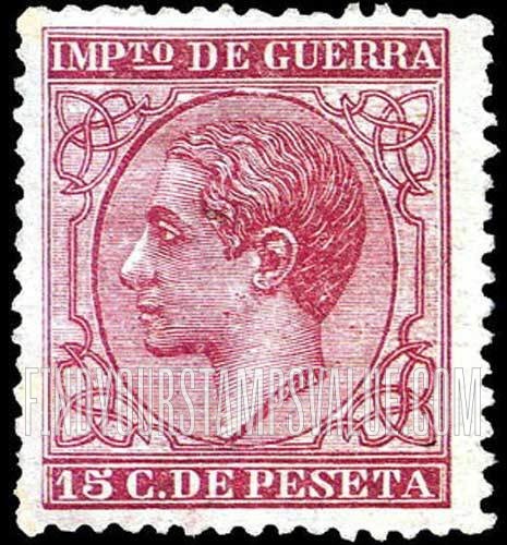 FindYourStampsValue: War Tax: King Alfonso XII