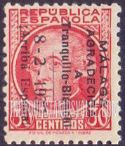 FindYourStampsValue: Revolutionary Overprints, Nationalist (Revolutionary) Forces, Malaga: Gaspar Melchor de Jovellanos