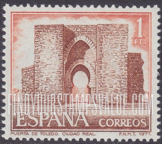 FindYourStampsValue: Toledo Gate, Ciudad Real