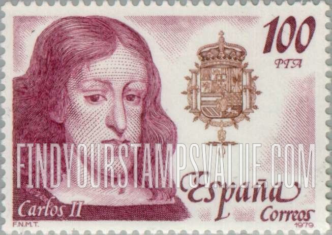 FindYourStampsValue: Kings of the House of Austria (Hapsburg Dynasty): Carlos II
