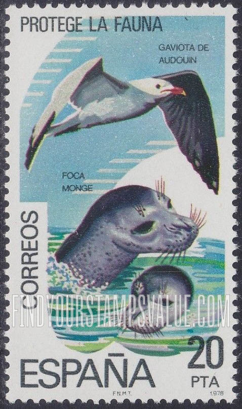 FindYourStampsValue: Sea gulls and seals