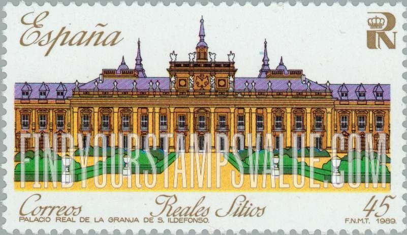 FindYourStampsValue: Sites on the World Heritage List, Royal palaces: Summer palace, La Granja, San Ildefonso