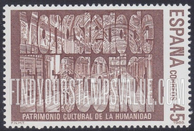 FindYourStampsValue: Sites and Cities Appearing on the UNESCO World Heritage List: El Escorial Monastery