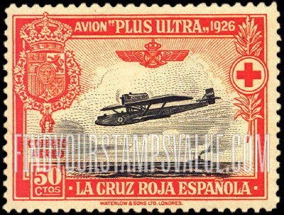 FindYourStampsValue: Air Post Semi-Postal: Red Cross, Ramon Franco’s Plane Plus Ultra