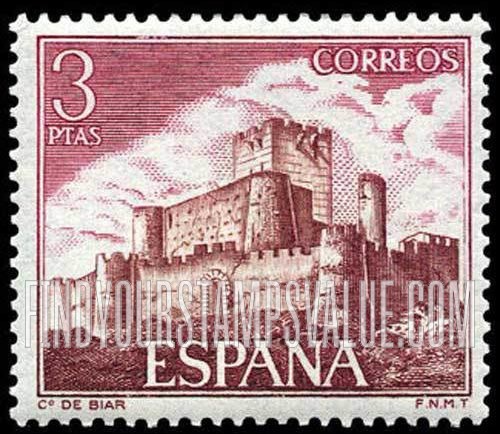 FindYourStampsValue: Castles: Biar, Alicante