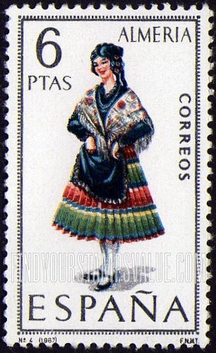 FindYourStampsValue: Regional Costumes Issue: Woman from Almeria