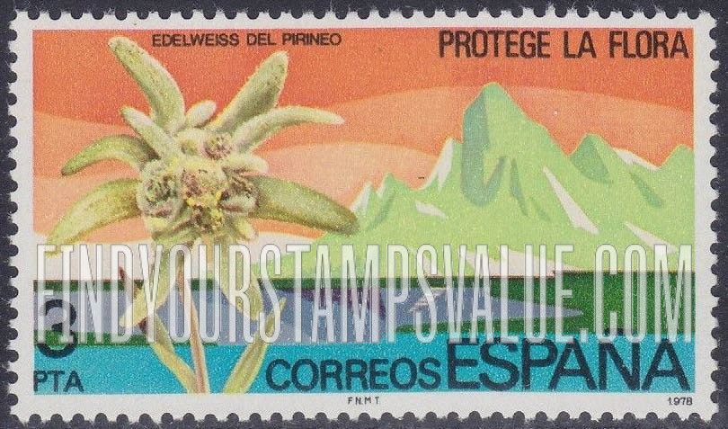 FindYourStampsValue: Edelweiss in Pyrenees