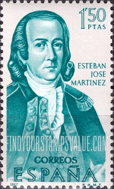 FindYourStampsValue: Builders of the New World: Esteban José Martinez
