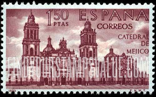 FindYourStampsValue: Builders of the New World: Mexico Cathedral