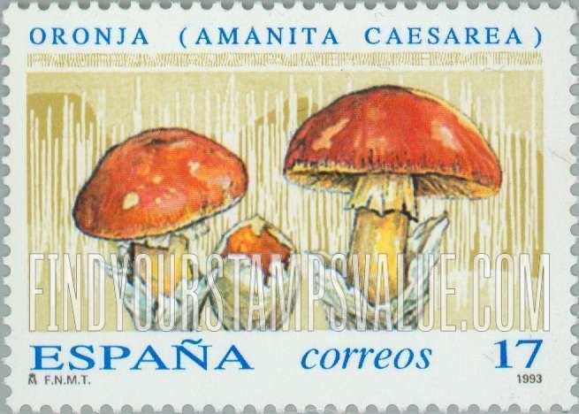 FindYourStampsValue: Mushrooms: Amanita caesarea