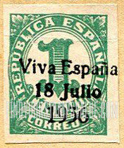 FindYourStampsValue: Revolutionary Overprints, Nationalist (Revolutionary) Forces, Santa Cruz de Tenerife: Numeral