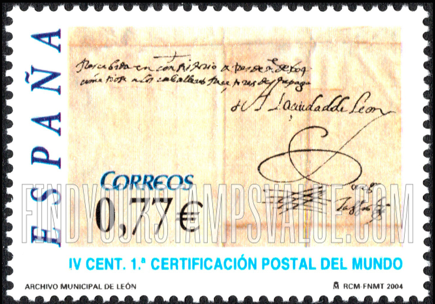 FindYourStampsValue: First Registered Letter, 400th Anniversary