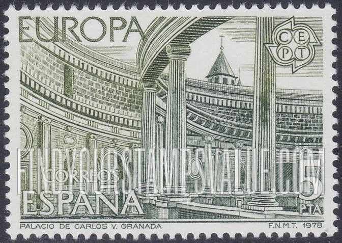 FindYourStampsValue: Palace of Charles V, Granada