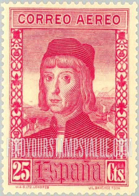 FindYourStampsValue: Air Post: Christopher Columbus, Martín Alonso Pinzón