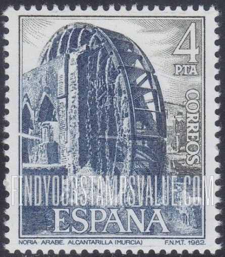 FindYourStampsValue: Water Wheel, Alcantarilla