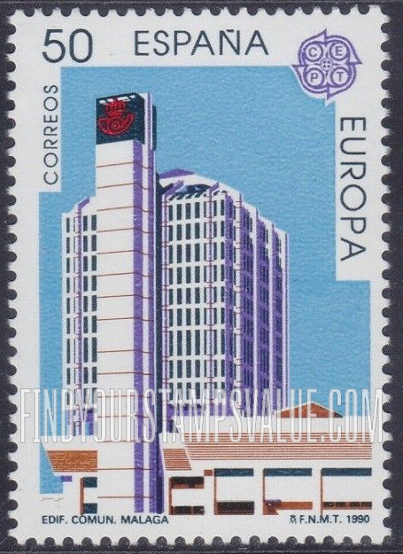 FindYourStampsValue: Europa 1990, Post offices: Malaga