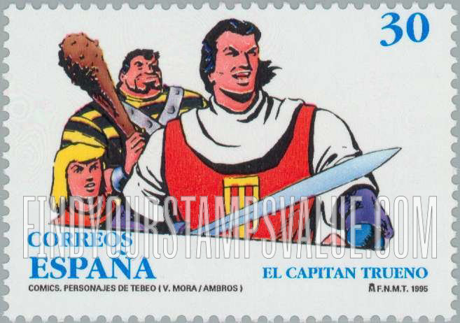 FindYourStampsValue: Spanish Cartoon Characters: Captain Trueno