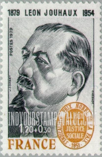FindYourStampsValue: SEMI-POSTAL - Leon Jouhaux (1879-1954), labor leader