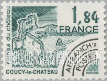 FindYourStampsValue: Coucy Castle ruins: Tower Type of 1979