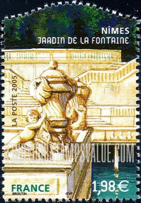 FindYourStampsValue: Gardens and Parks Type of 2003: Denomination in white