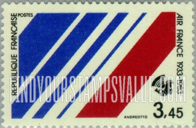 FindYourStampsValue: 50th Anniversary of Air France