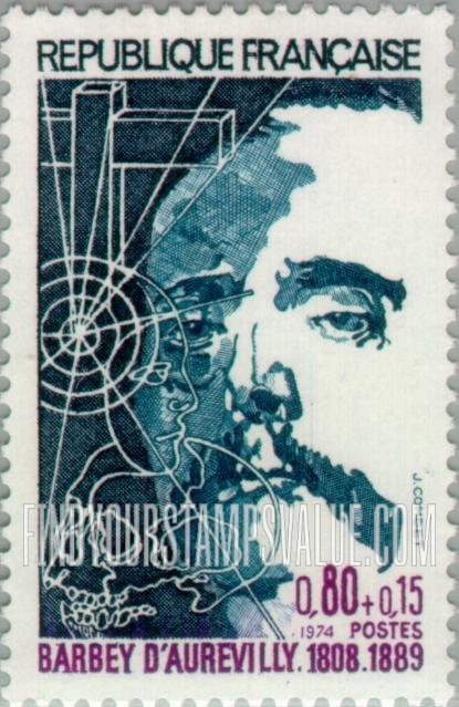 FindYourStampsValue: SEMI-POSTAL - Jules Barbey d’Aurevilly (1808-1889), writer