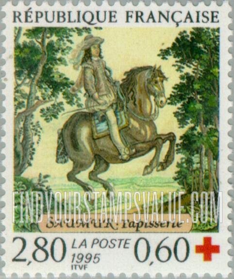 FindYourStampsValue: SEMI-POSTAL - Brussels tapestry from Reydams workshop, Horse Museum, Saumur