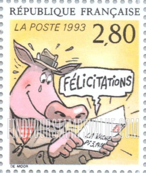 FindYourStampsValue: Greetings: Congratulations, Johan de Moor