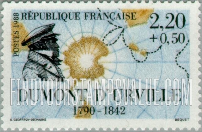 FindYourStampsValue: SEMI-POSTAL - Explorers: Jules Dumont d’Urville (1790-1842)