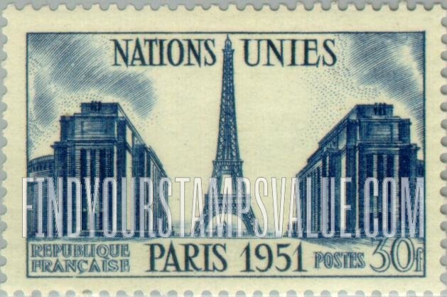 FindYourStampsValue: Chaillot Palace and Eiffel Tower