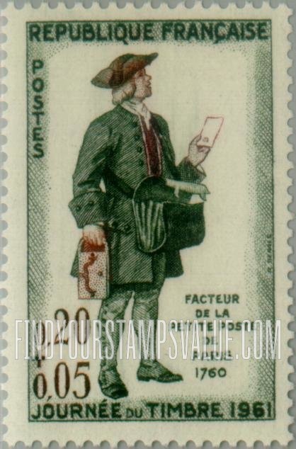 FindYourStampsValue: SEMI-POSTAL - Letter Carrier, Paris 1760